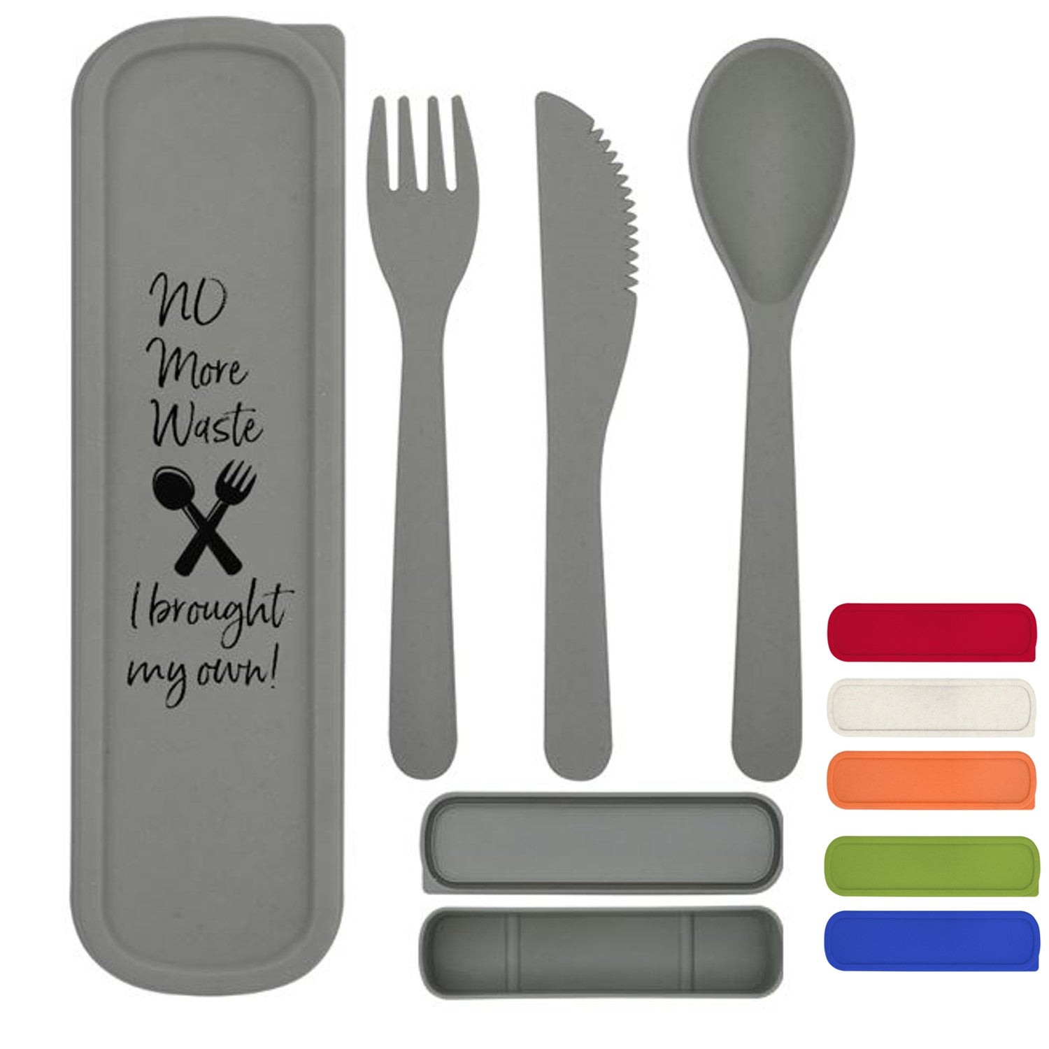 Plant Fiber Utensil Set Travel Case Reusable Eco Promotional Products